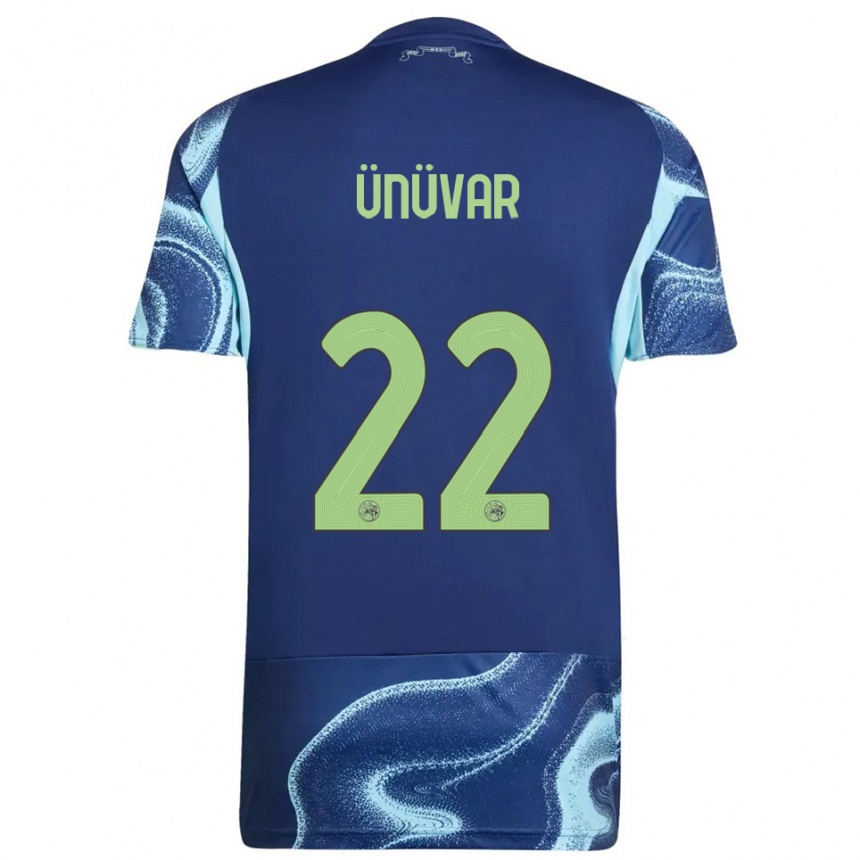ילדים כדורגל Emre Ünüvar #22 נייבי תכלת הרחק ג'רזי 2025/26