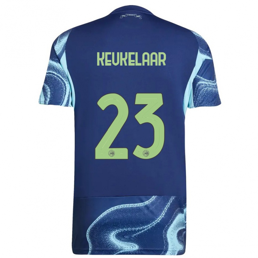 ילדים כדורגל Lotte Keukelaar #23 נייבי תכלת הרחק ג'רזי 2025/26