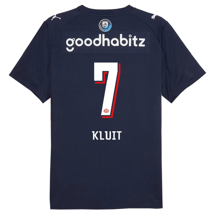 ילדים כדורגל Fabio Kluit #7 נייבי לבן הרחק ג'רזי 2025/26