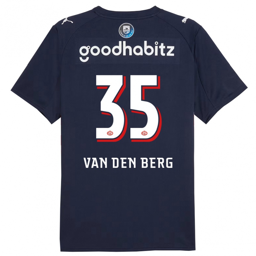 ילדים כדורגל ג׳ואל ואן דן ברג #35 נייבי לבן הרחק ג'רזי 2025/26