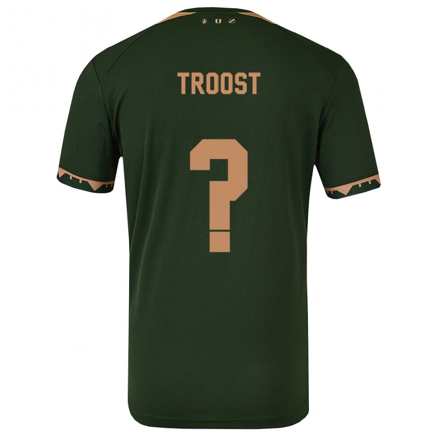 ילדים כדורגל Fabian Troost #0 ירוק זהב הרחק ג'רזי 2025/26
