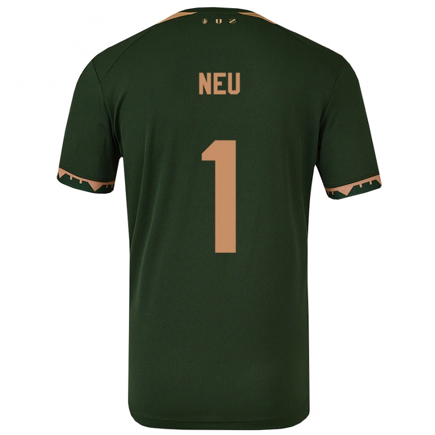 ילדים כדורגל Luca Neu #1 ירוק זהב הרחק ג'רזי 2025/26
