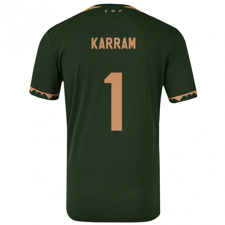 ילדים כדורגל Faris Karram #1 ירוק זהב הרחק ג'רזי 2025/26