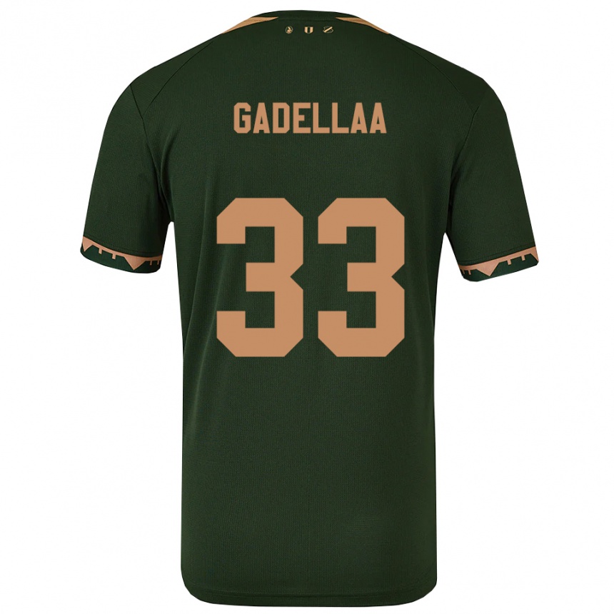 ילדים כדורגל Kevin Gadellaa #33 ירוק זהב הרחק ג'רזי 2025/26