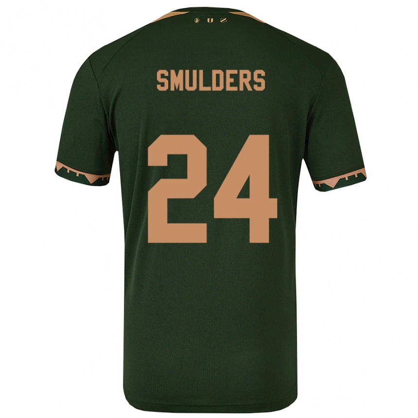 ילדים כדורגל Anniek Smulders #24 ירוק זהב הרחק ג'רזי 2025/26