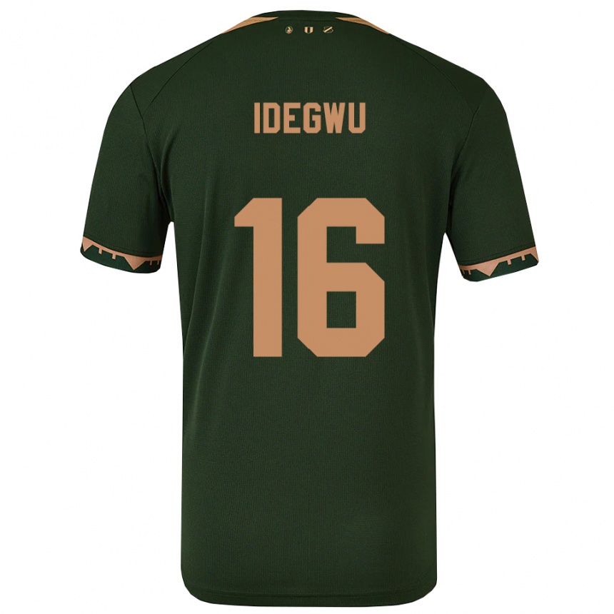 ילדים כדורגל Kelechi Idegwu #16 ירוק זהב הרחק ג'רזי 2025/26