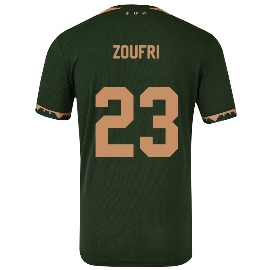 ילדים כדורגל Rayen Zoufri #23 ירוק זהב הרחק ג'רזי 2025/26