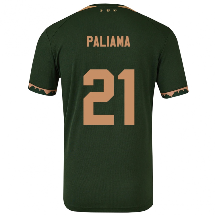 ילדים כדורגל Joni Paliama #21 ירוק זהב הרחק ג'רזי 2025/26