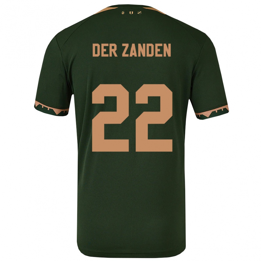 ילדים כדורגל Iise Van Der Zanden #22 ירוק זהב הרחק ג'רזי 2025/26