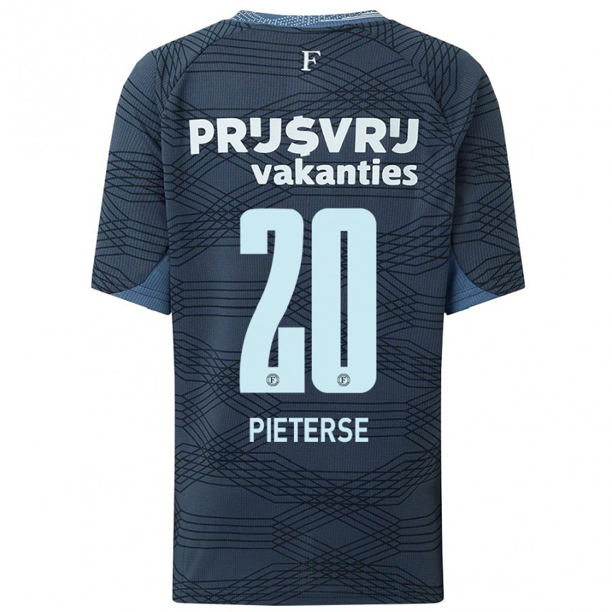 ילדים כדורגל Mika Pieterse #20 שחור אפור הרחק ג'רזי 2025/26