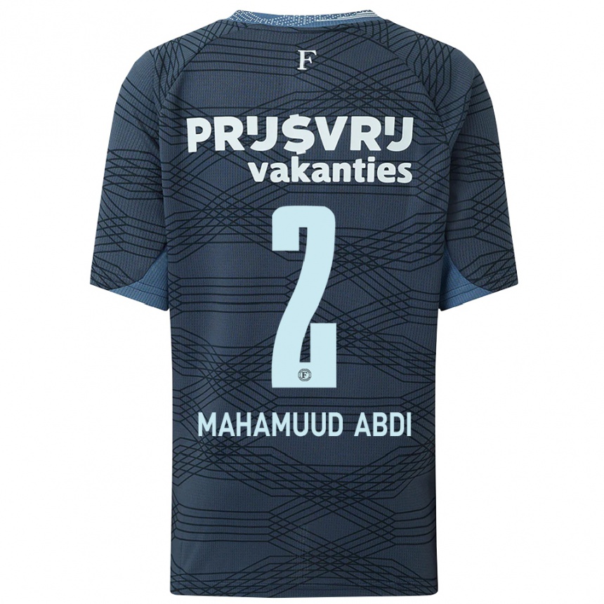 ילדים כדורגל Nuuradiin Mahamuud Abdi #2 שחור אפור הרחק ג'רזי 2025/26