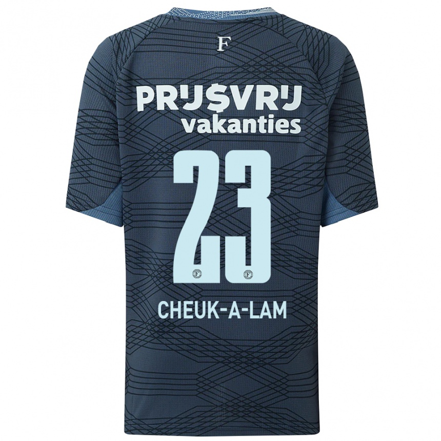 ילדים כדורגל Lee-Quincy Cheuk-A-Lam #23 שחור אפור הרחק ג'רזי 2025/26