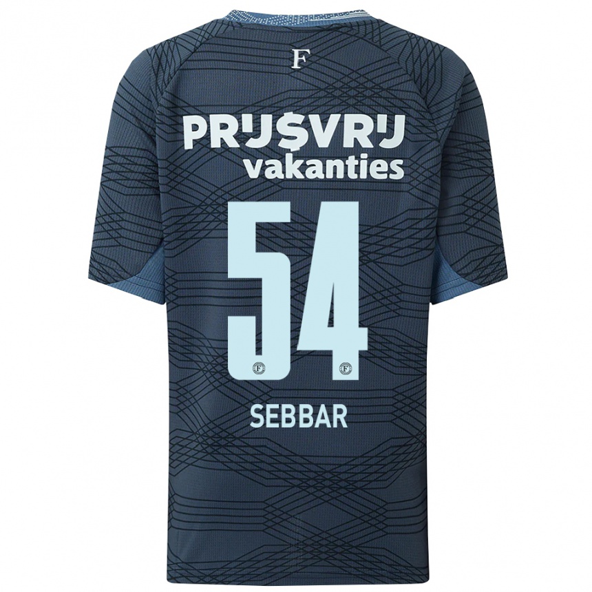 ילדים כדורגל Marouane Sebbar #54 שחור אפור הרחק ג'רזי 2025/26