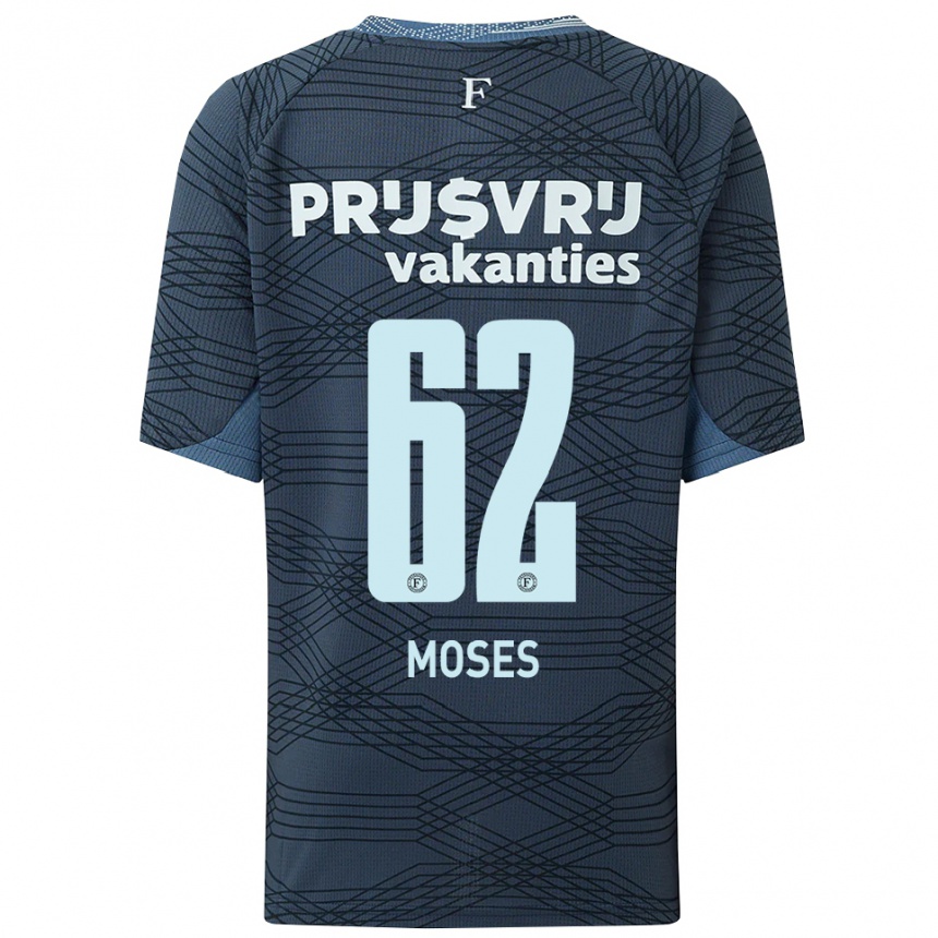 ילדים כדורגל Troy Moses #62 שחור אפור הרחק ג'רזי 2025/26
