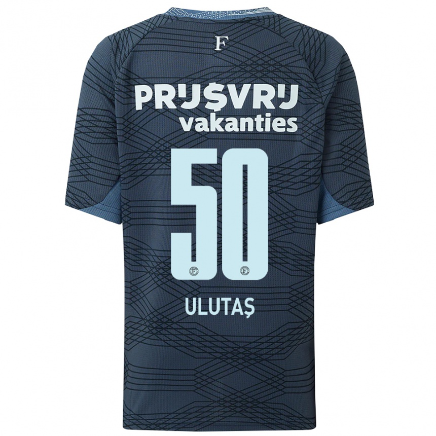 ילדים כדורגל Furkan Ulutaş #50 שחור אפור הרחק ג'רזי 2025/26