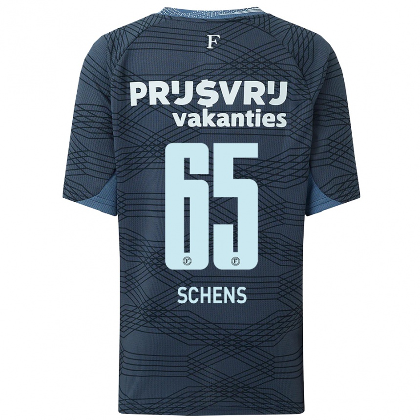 ילדים כדורגל Twan Schens #65 שחור אפור הרחק ג'רזי 2025/26