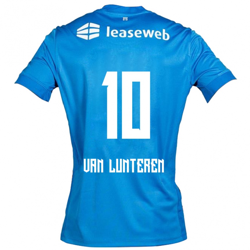 ילדים כדורגל Desiree Van Lunteren #10 כחול לבן הרחק ג'רזי 2025/26