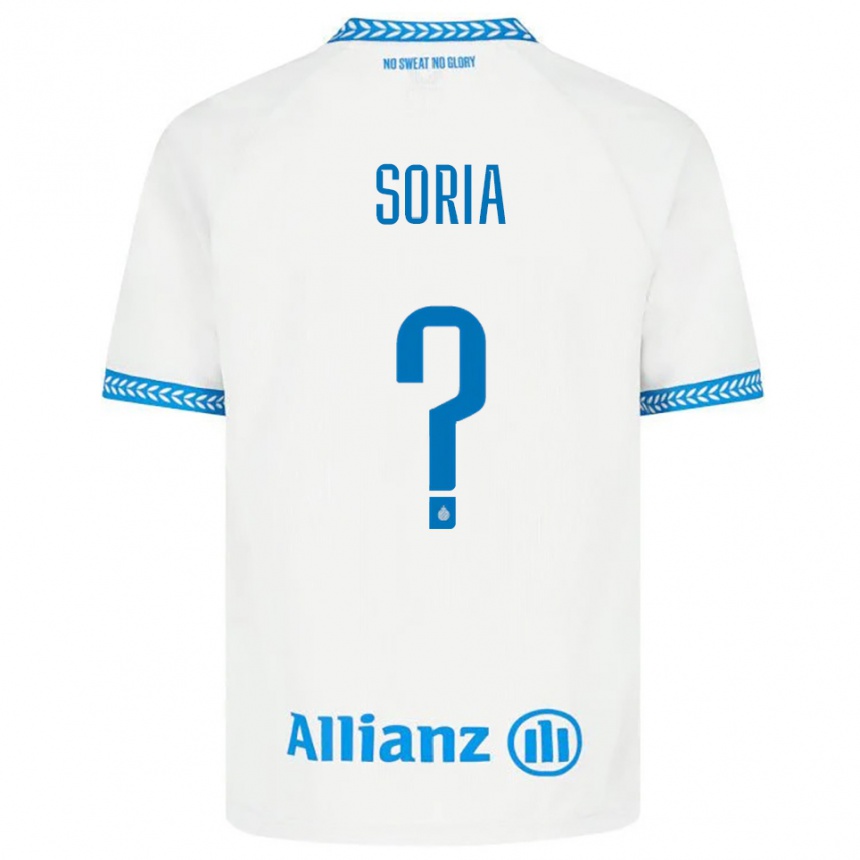 ילדים כדורגל Matteo Soria #0 כחול לבן הרחק ג'רזי 2025/26