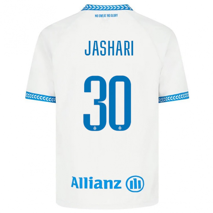 ילדים כדורגל ארדון ישארי #30 כחול לבן הרחק ג'רזי 2025/26