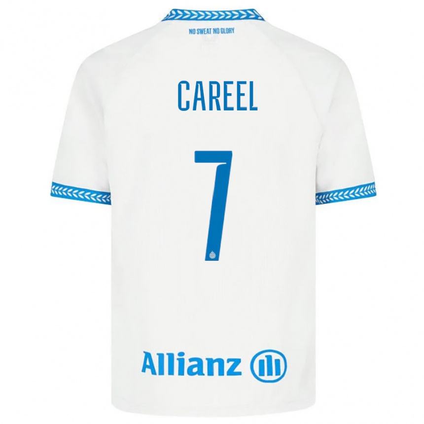 ילדים כדורגל Oona Careel #7 כחול לבן הרחק ג'רזי 2025/26