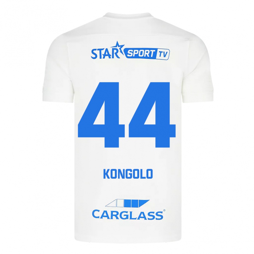 ילדים כדורגל חוסואה קונגולו #44 לבן כחול הרחק ג'רזי 2025/26