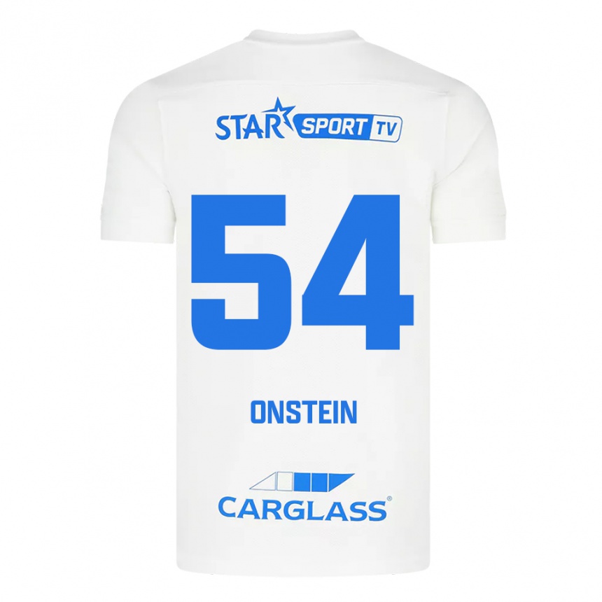 ילדים כדורגל Juwensley Onstein #54 לבן כחול הרחק ג'רזי 2025/26