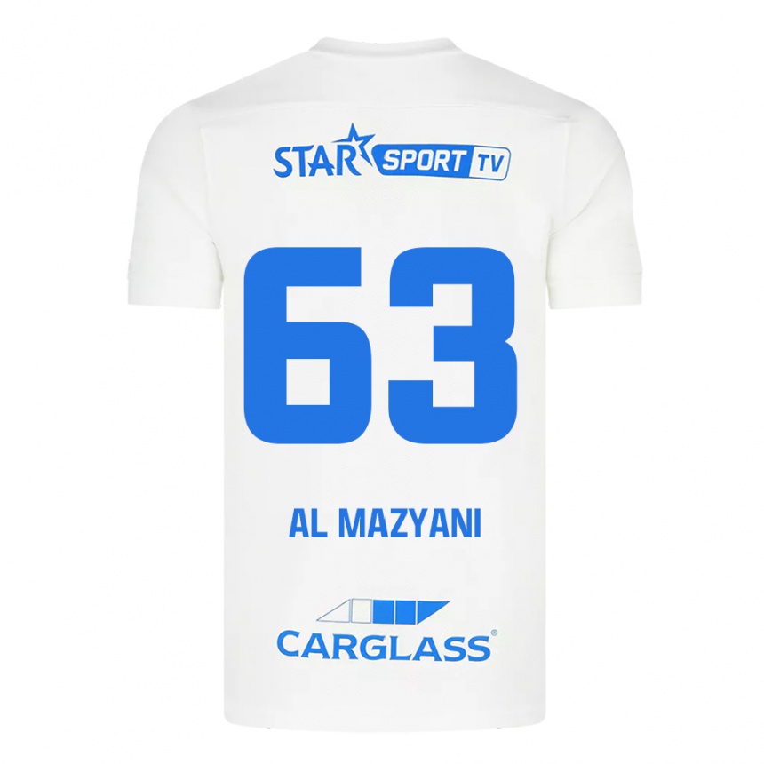 ילדים כדורגל Faissal Al Mazyani #63 לבן כחול הרחק ג'רזי 2025/26
