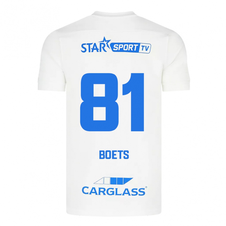 ילדים כדורגל קאו בואץ #81 לבן כחול הרחק ג'רזי 2025/26