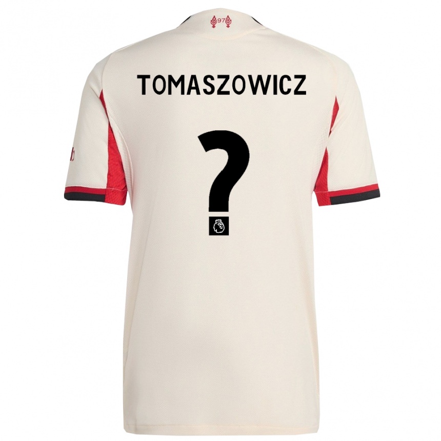 ילדים כדורגל Aiden Tomaszowicz #0 לבן שחור הרחק ג'רזי 2025/26