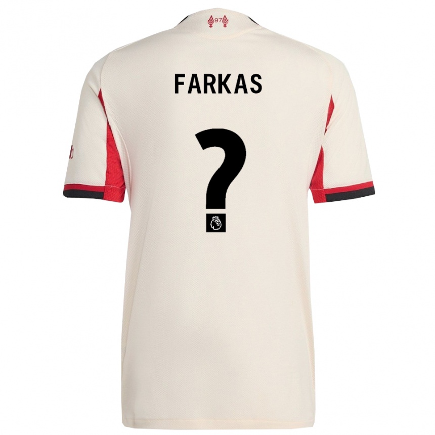 ילדים כדורגל Erik Farkas #0 לבן שחור הרחק ג'רזי 2025/26