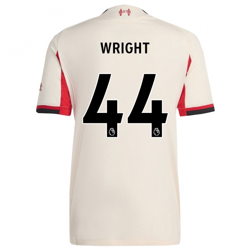 ילדים כדורגל Will Wright #44 לבן שחור הרחק ג'רזי 2025/26