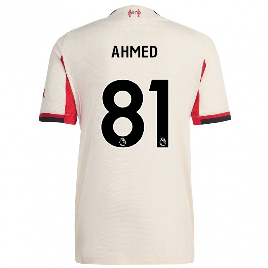 ילדים כדורגל קארים אחמד #81 לבן שחור הרחק ג'רזי 2025/26