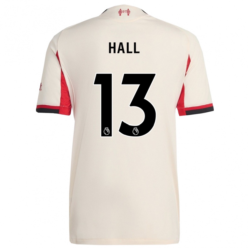ילדים כדורגל Bailey Hall #13 לבן שחור הרחק ג'רזי 2025/26