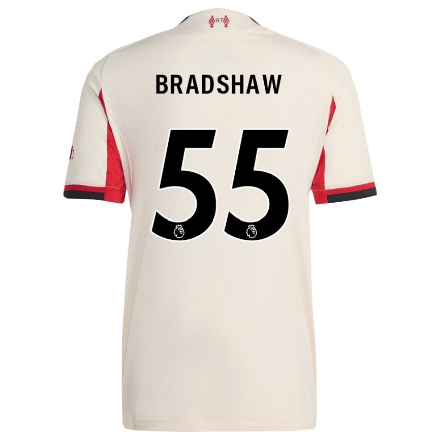 ילדים כדורגל Joe Bradshaw #55 לבן שחור הרחק ג'רזי 2025/26