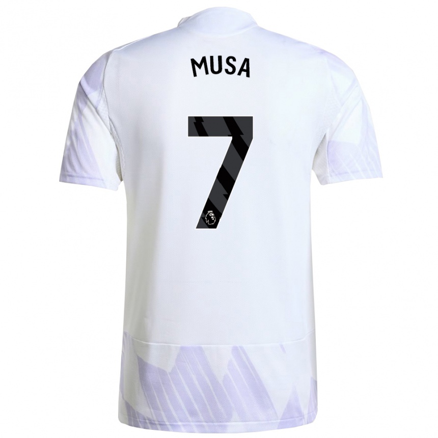 ילדים כדורגל ויקטור מוסא #7 לבן סגול סגול הרחק ג'רזי 2025/26