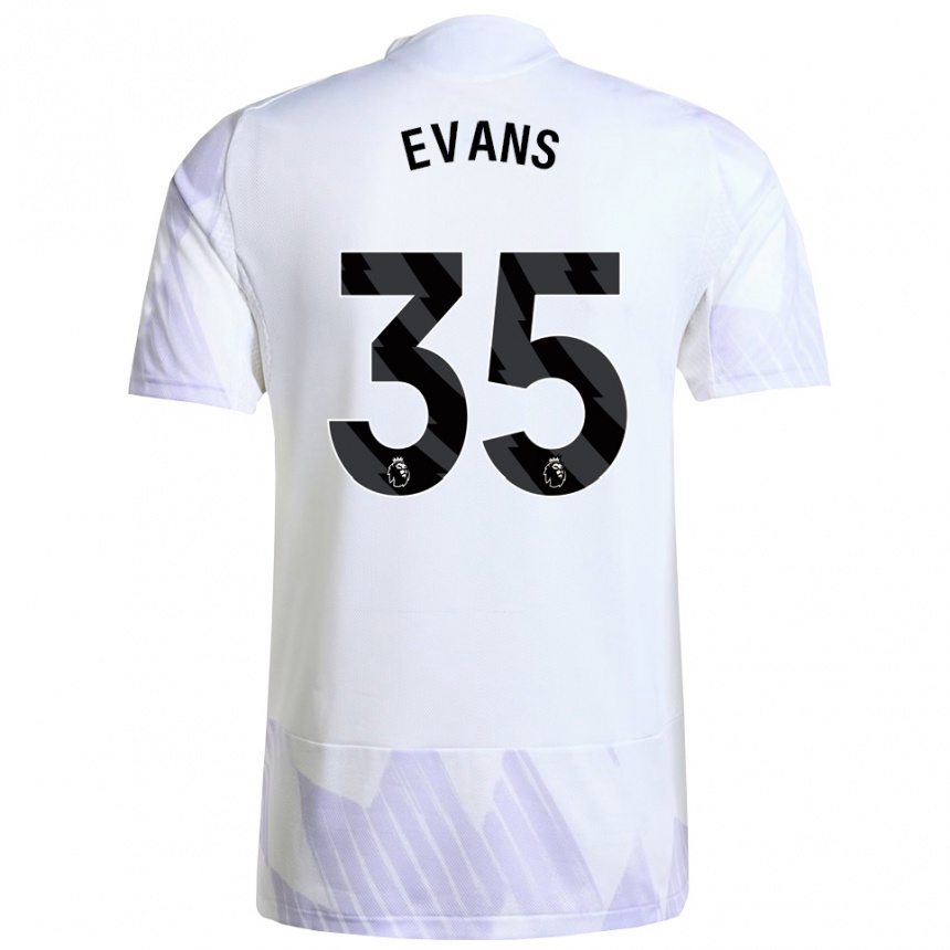 ילדים כדורגל ג'וני אוונס #35 לבן סגול סגול הרחק ג'רזי 2025/26 ילדים כדורגל ג'וני אוונס #35 לבן סגול סגול הרחק ג'רזי 2025/26