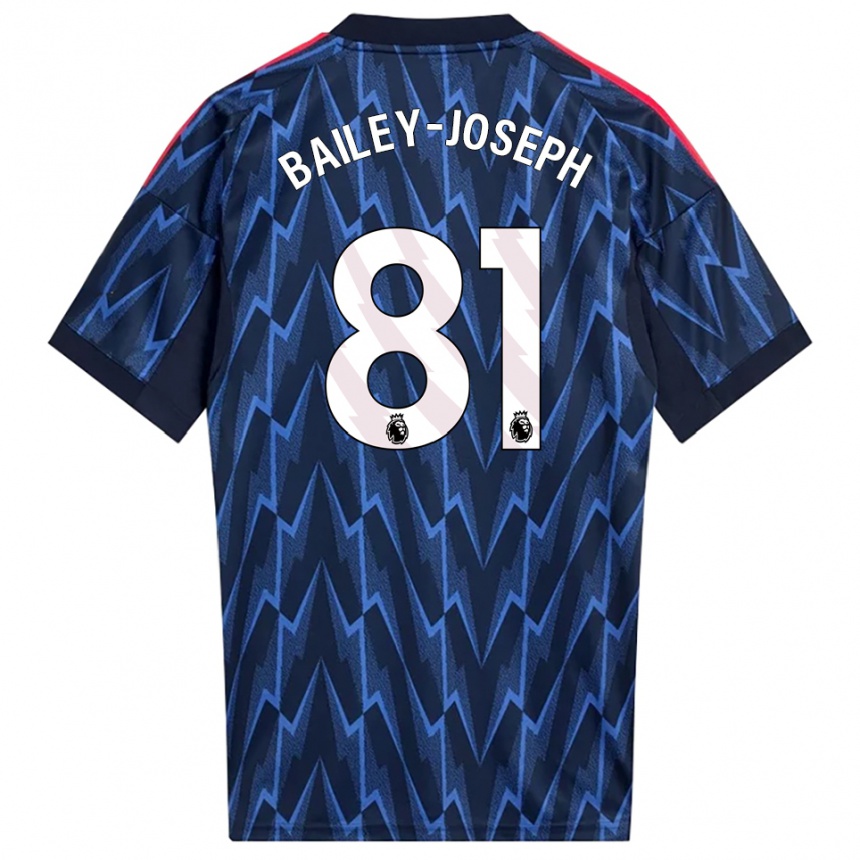 ילדים כדורגל Brando Bailey-Joseph #81 נייבי אדום הרחק ג'רזי 2025/26