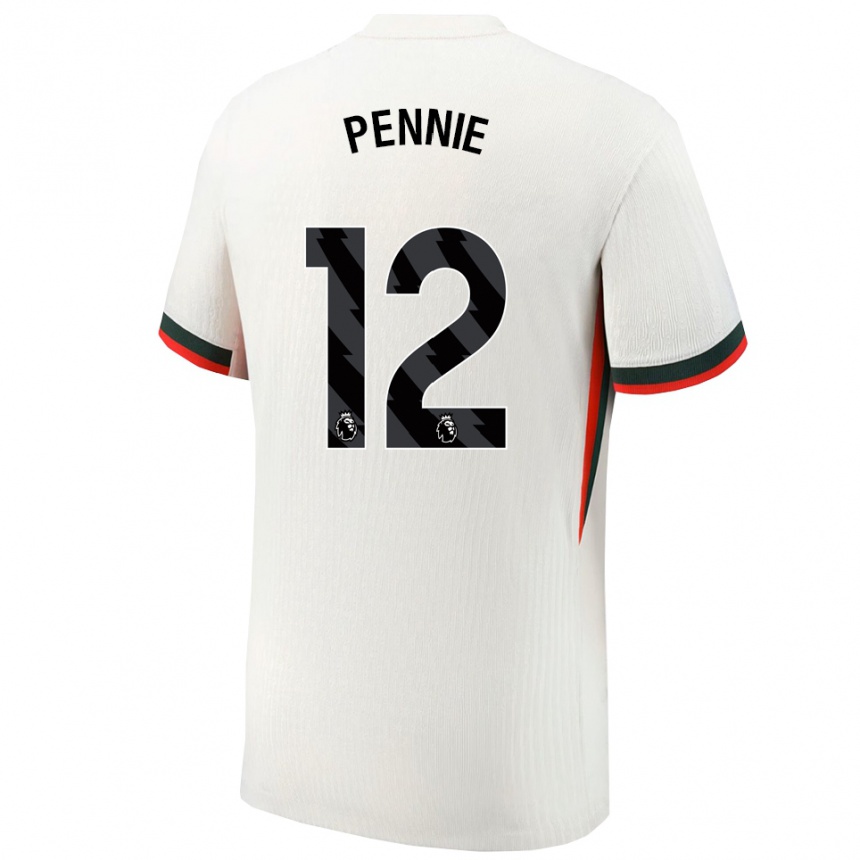 ילדים כדורגל Andrew Pennie #12 לבן ירוק הרחק ג'רזי 2025/26