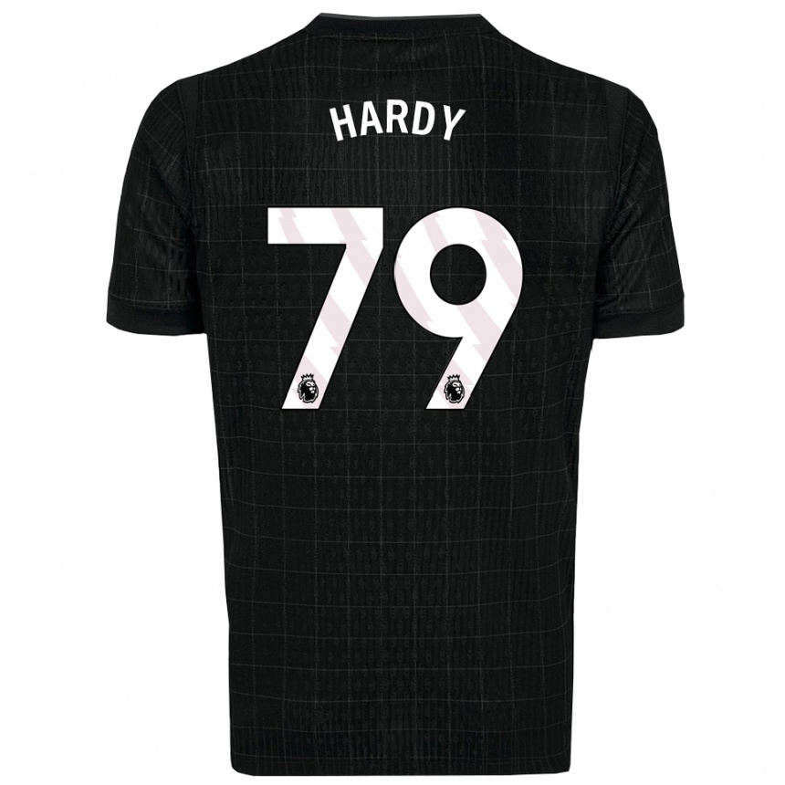 ילדים כדורגל Malachi Hardy #79 שחור אפור הרחק ג'רזי 2025/26