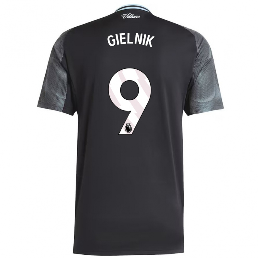 ילדים כדורגל אמילי גילניק #9 שחור תכלת הרחק ג'רזי 2025/26