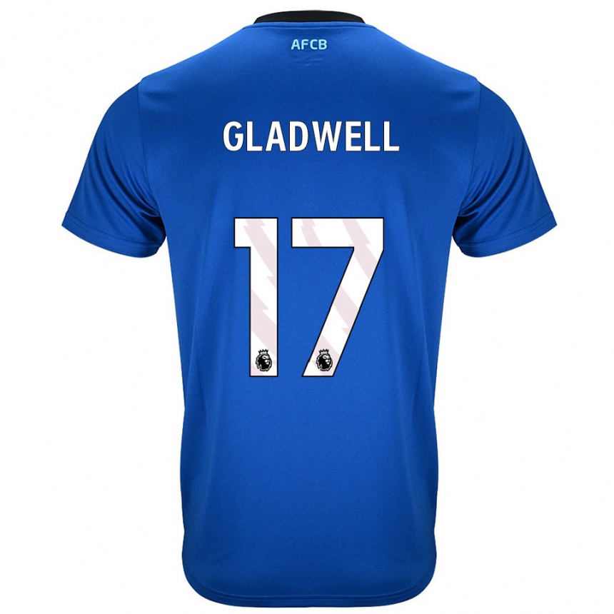 ילדים כדורגל Molly Gladwell #17 כחול שחור הרחק ג'רזי 2025/26