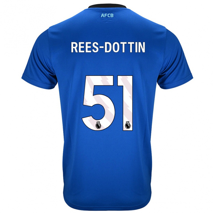ילדים כדורגל Remy Rees-Dottin #51 כחול שחור הרחק ג'רזי 2025/26