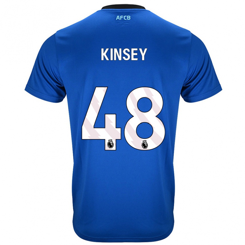 ילדים כדורגל מקסוול קינזי-וולינגס #48 כחול שחור הרחק ג'רזי 2025/26