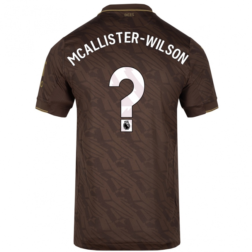 ילדים כדורגל Zack Mcallister-Wilson #0 חום זהב הרחק ג'רזי 2025/26