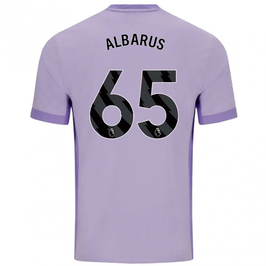 ילדים כדורגל זאן אלבארוס #65 טארו סגול לבן הרחק ג'רזי 2025/26