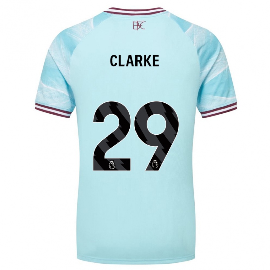 ילדים כדורגל Abby Clarke #29 תכלת בורדו הרחק ג'רזי 2025/26