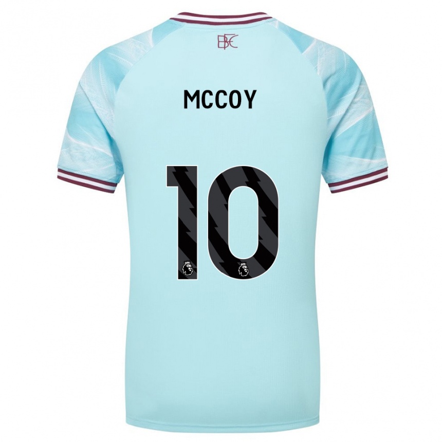 ילדים כדורגל Adam Mccoy #10 תכלת בורדו הרחק ג'רזי 2025/26