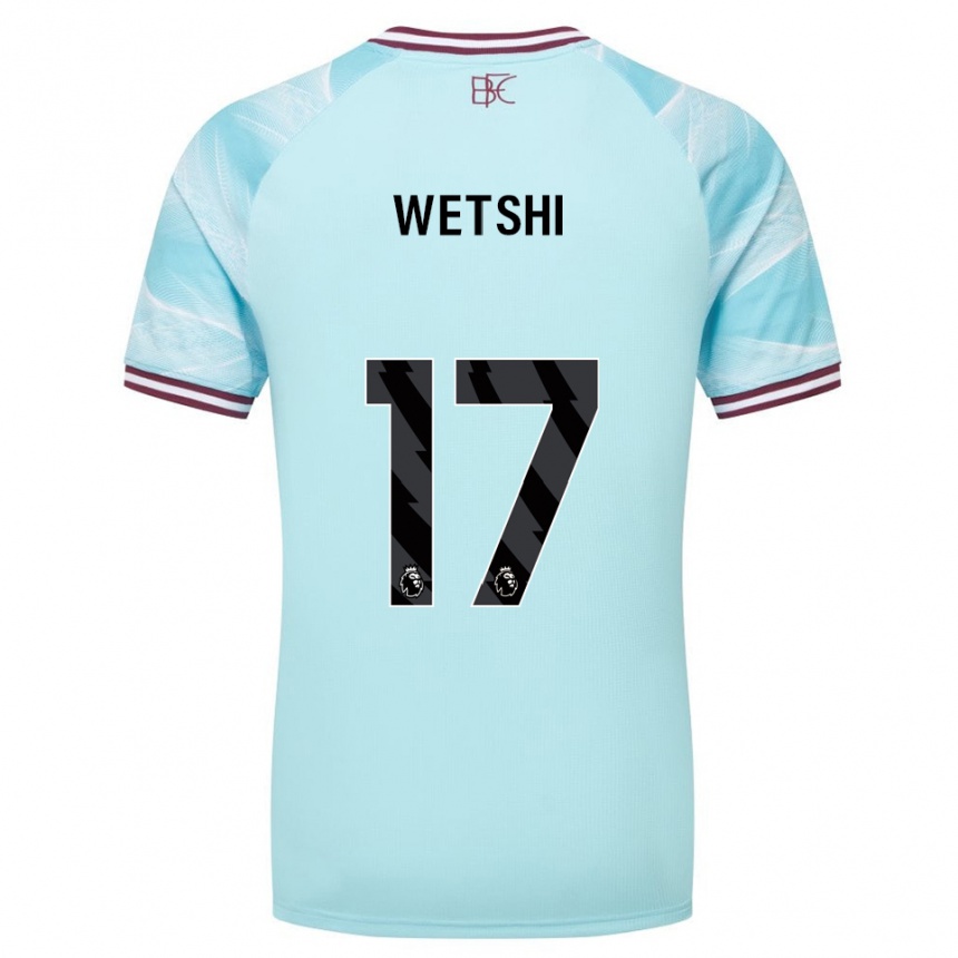 ילדים כדורגל Benji Wetshi #17 תכלת בורדו הרחק ג'רזי 2025/26