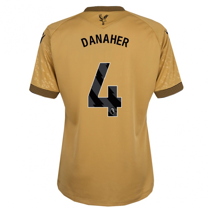 ילדים כדורגל Euan Danaher #4 זהב שחור הרחק ג'רזי 2025/26