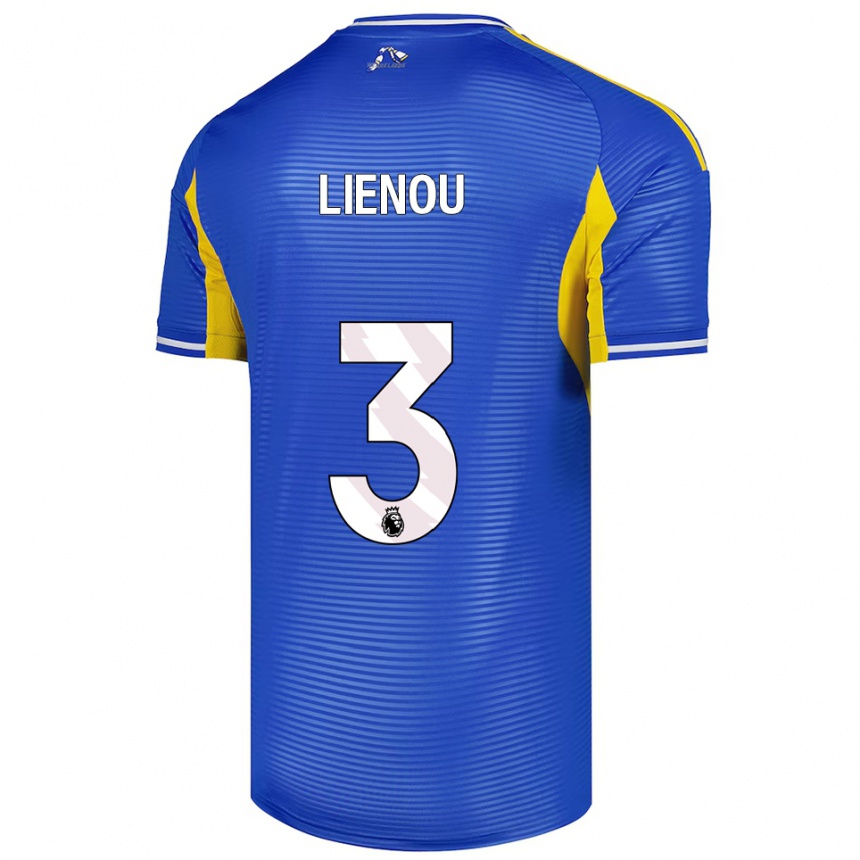 ילדים כדורגל Jayden Lienou #3 כחול צהוב הרחק ג'רזי 2025/26